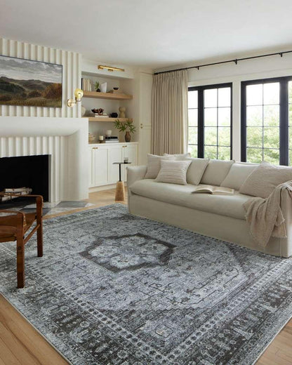 Loloi - Odette Sky / Charcoal 4-0in x 6-0in Accent Rug - ODETODT-08SCCC4060 veiw 2