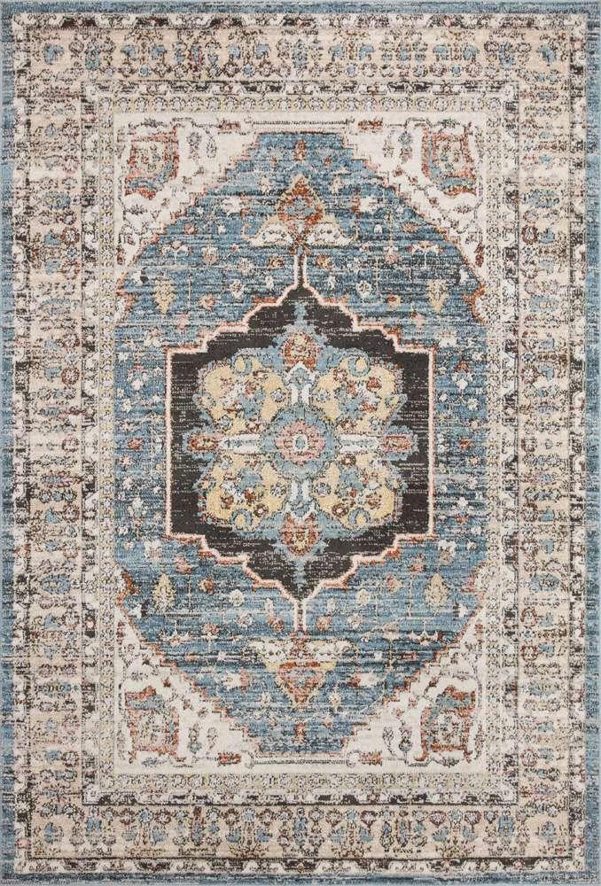 Loloi - Odette Sky / Multi 7-10in x 7-10in Round Area Rug - ODETODT-06SCML7A0R veiw 1