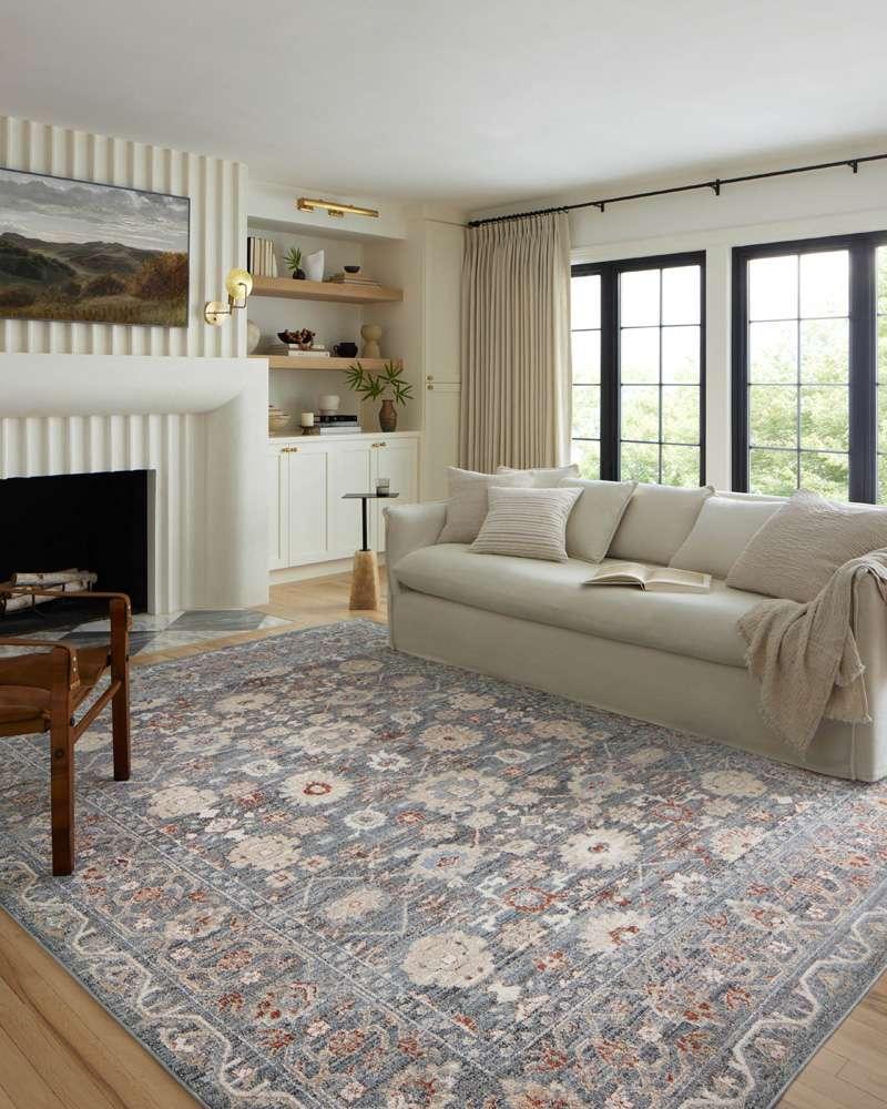 Loloi - Odette Sky / Rust 9-2in x 13 Area Rug - ODETODT-07SCRU92D0 veiw 2