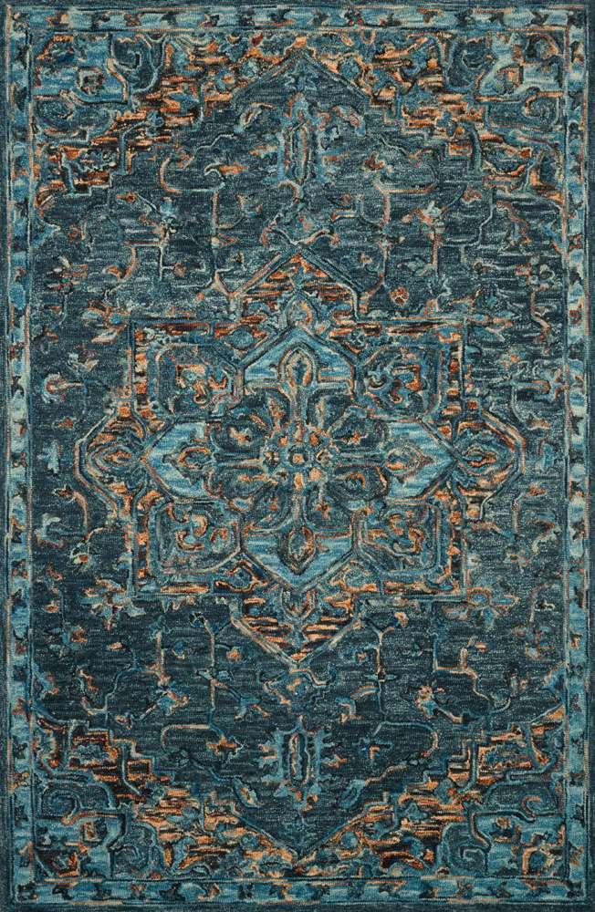 Loloi - Victoria Teal / Multi 18in x 18in Sample Rug - VITRVK-15TEML160S veiw 1