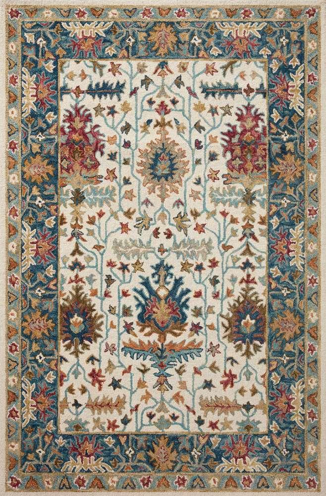 Loloi - Victoria Ivory / Sky 9-3in x 13 Area Rug - VITRVK-23IVSC93D0 veiw 1