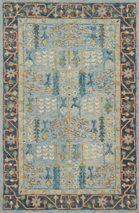 Loloi - Victoria Lt Blue / Dk Blue 3-6in x 5-6in Accent Rug - VITRVK-12LBXD3656 veiw 1