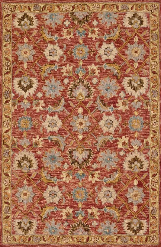 Loloi - Victoria Terracotta / Gold 7-9in x 9-9in Area Rug - VITRVK-09TCGO7999 veiw 1