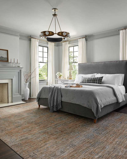 Jean Stoffer x Loloi - Katherine Copper / Steel 18in x 18in Sample Rug - KESSKES-04CPST160S veiw 2