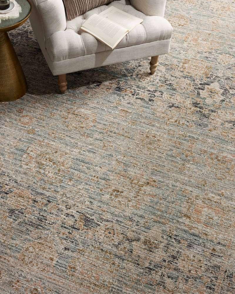 Jean Stoffer x Loloi - Katherine Ocean / Coral 18in x 18in Sample Rug - KESSKES-02OCCO160S veiw 5