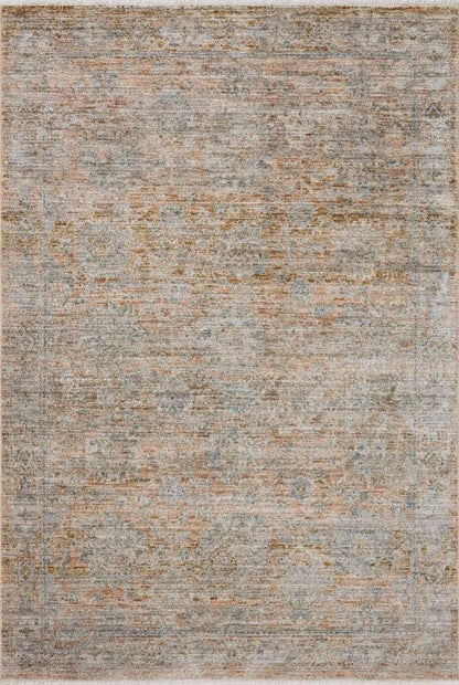 Jean Stoffer x Loloi - Katherine Terracotta / Smoke 18in x 18in Sample Rug - KESSKES-02TCSK160S veiw 1