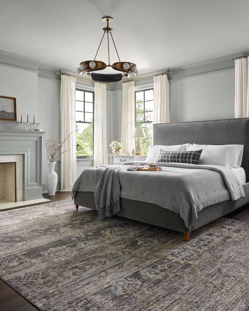 Jean Stoffer x Loloi - Katherine Graphite / Jade 2-3in x 3-10in Accent Rug - KESSKES-05GTJD233A veiw 2