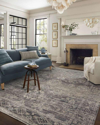 Jean Stoffer x Loloi - Katherine Graphite / Jade 2-3in x 3-10in Accent Rug - KESSKES-05GTJD233A veiw 3