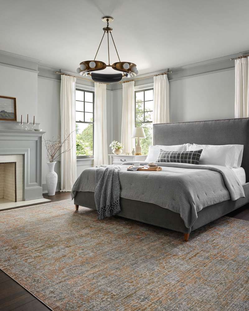 Jean Stoffer x Loloi - Katherine Terracotta / Smoke 2-3in x 3-10in Accent Rug - KESSKES-02TCSK233A veiw 2