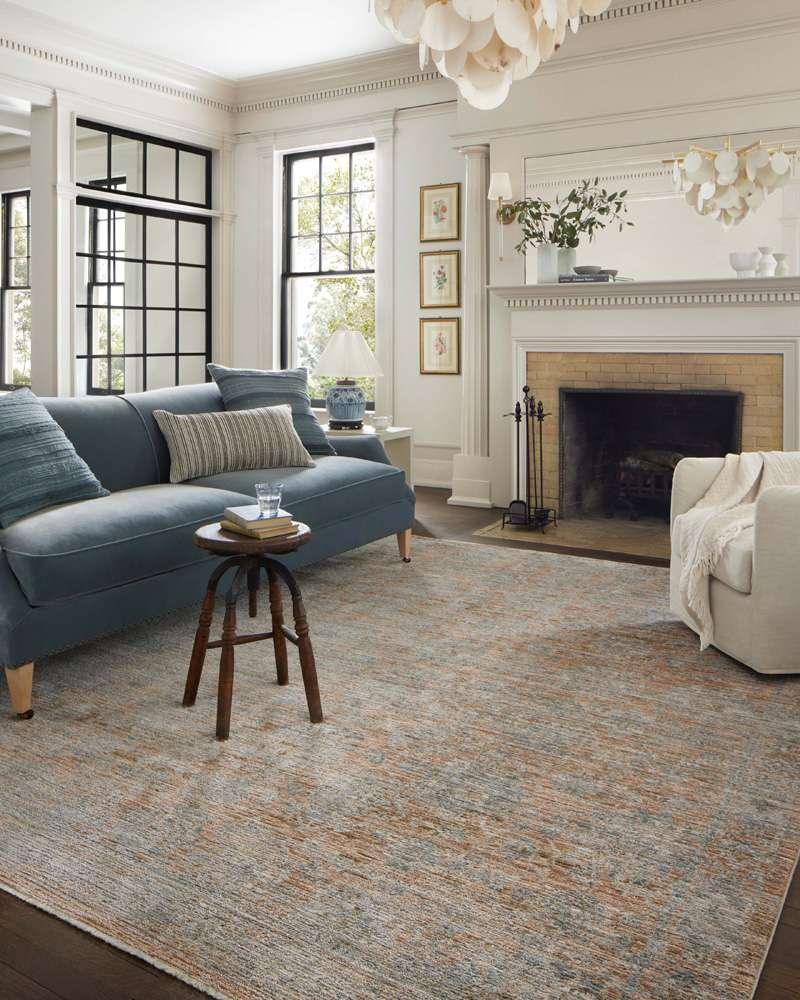 Jean Stoffer x Loloi - Katherine Terracotta / Smoke 2-3in x 3-10in Accent Rug - KESSKES-02TCSK233A veiw 3