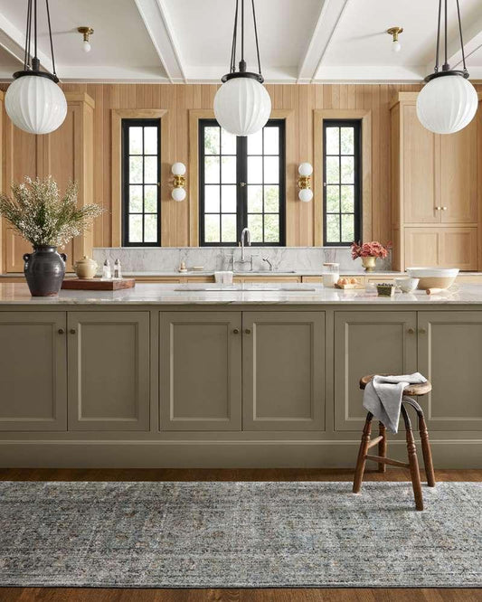 Jean Stoffer x Loloi - Katherine Ocean / Gold 2-7in x 16-0in Runner Rug - KESSKES-01OCGO27G0 veiw 2