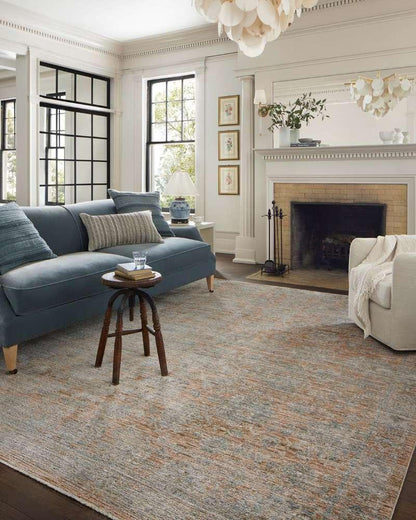 Jean Stoffer x Loloi - Katherine Terracotta / Smoke 3-6in x 5-6in Accent Rug - KESSKES-02TCSK3656 veiw 3