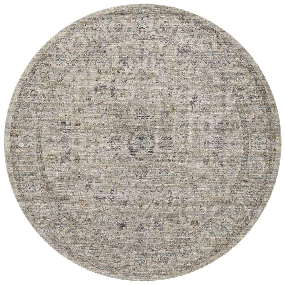 Jean Stoffer x Loloi - Katherine Beige / Mist 5-3in x 5-3in Round Accent Rug - KESSKES-03BEMI530R veiw 1