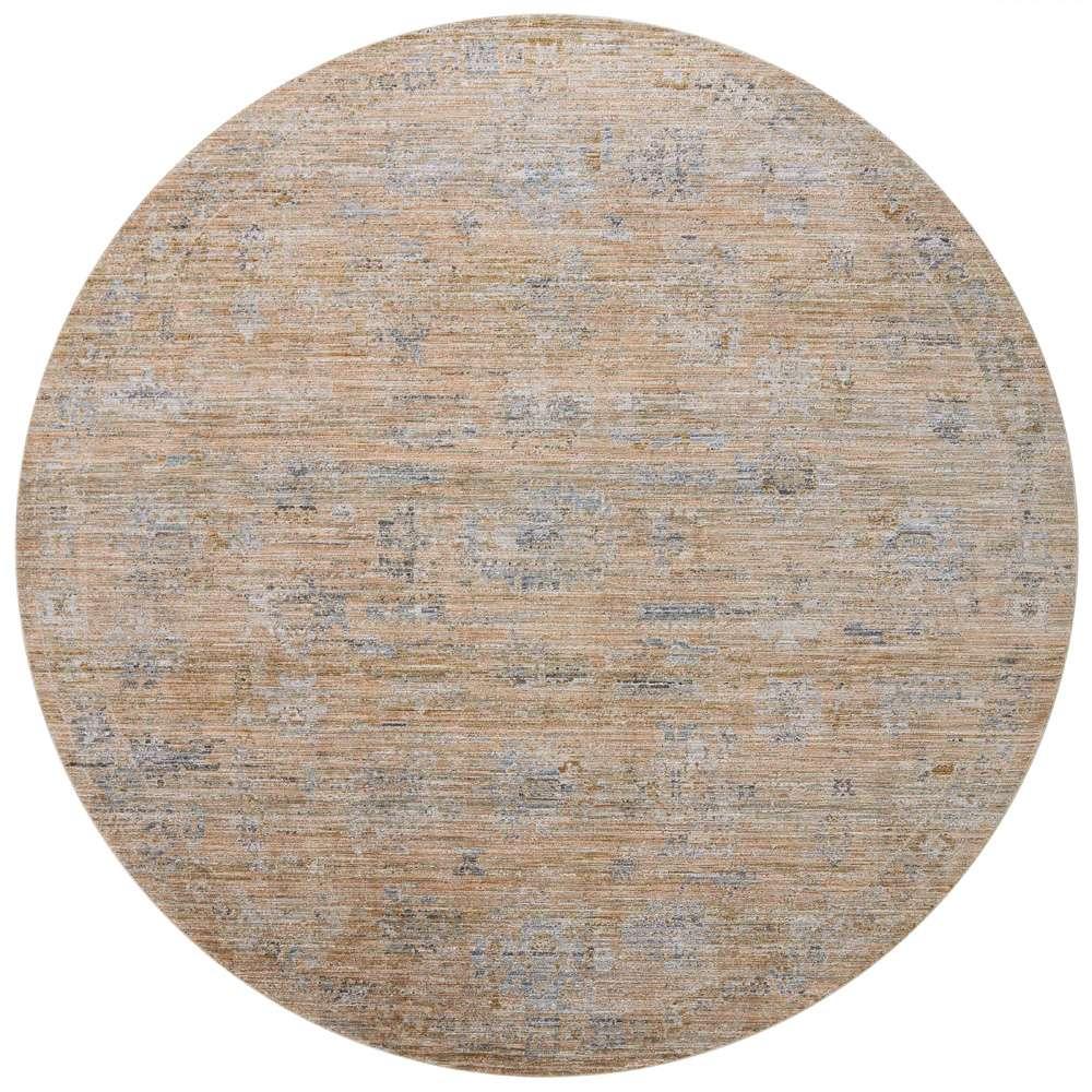 Jean Stoffer x Loloi - Katherine Copper / Steel 5-3in x 5-3in Round Accent Rug - KESSKES-04CPST530R veiw 1
