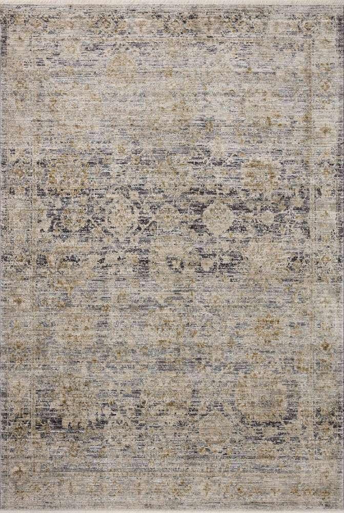 Jean Stoffer x Loloi - Katherine Charcoal / Gold 5-3in x 7-9in Area Rug - KESSKES-02CCGO5379 veiw 1