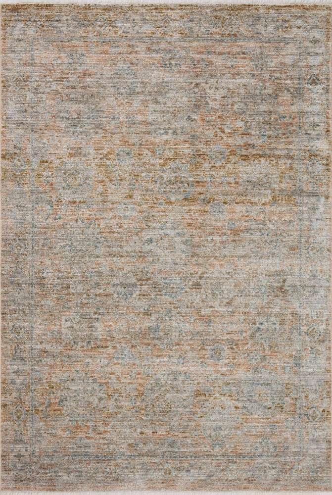 Jean Stoffer x Loloi - Katherine Terracotta / Smoke 5-3in x 7-9in Area Rug - KESSKES-02TCSK5379 veiw 1