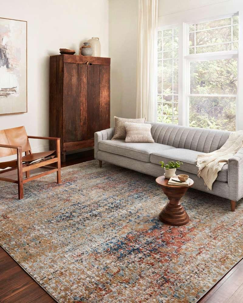 Loloi - Bianca Ocean / Spice 18in x 18in Sample Rug - BIANBIA-09OCSQ160S veiw 2