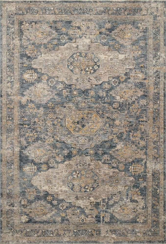 Loloi - Gaia Denim / Taupe 2-6in x 10-0in Runner Rug - GAIAGAA-02DETA26A0 veiw 1