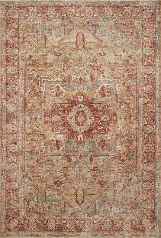 Loloi - Gaia Gold / Brick 6-7in x 9-10in Area Rug - GAIAGAA-01GOBK679A veiw 1