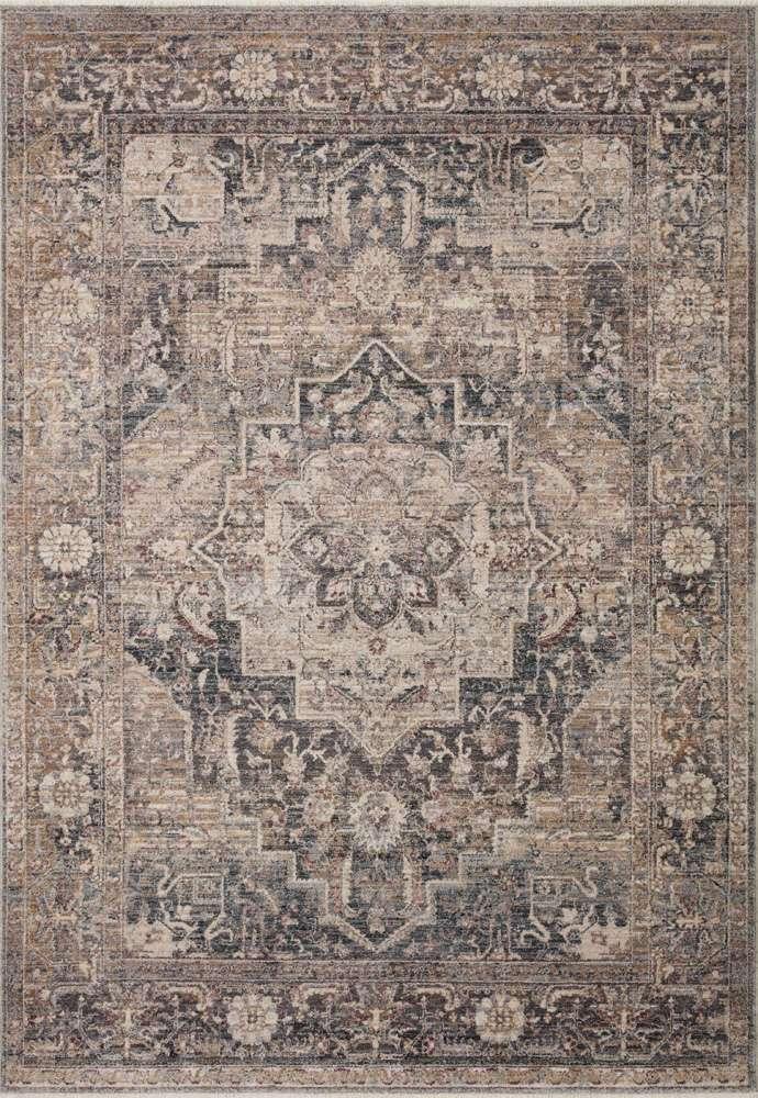Loloi - Lyra Denim / Sand 7-10in x 7-10in Round Area Rug - LYRALYR-06DESA7A0R veiw 1