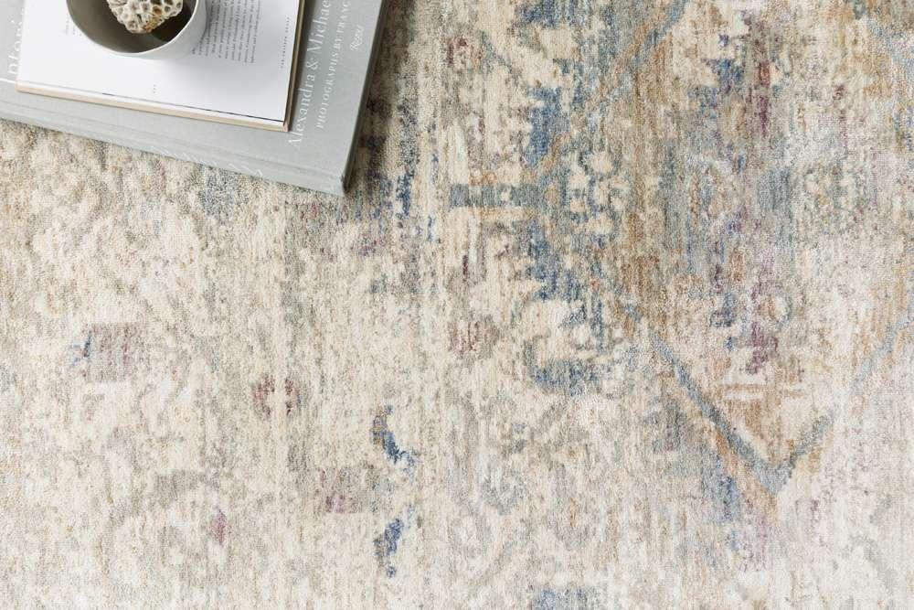 Loloi - Revere Ivory / Blue 9-6in x 12-5in Area Rug - REVRREV-06IVBB96C5 veiw 3