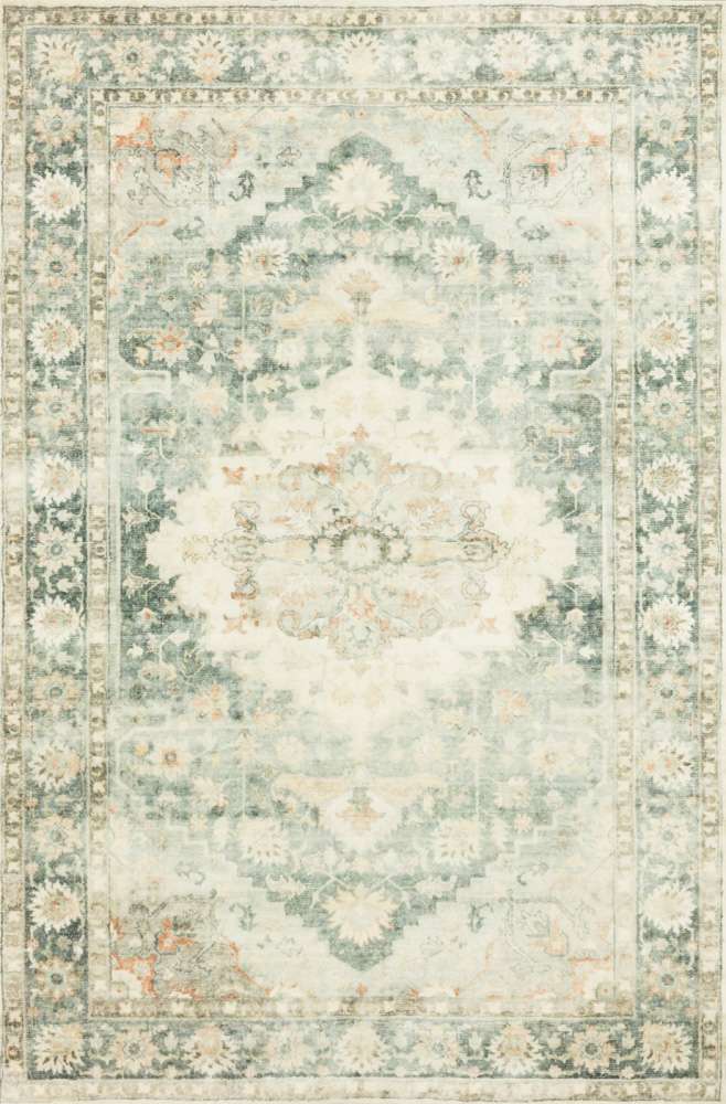 Loloi - Rosette Teal / Ivory 18in x 18in Sample Rug - ROSTROS-08TEIV160S veiw 1