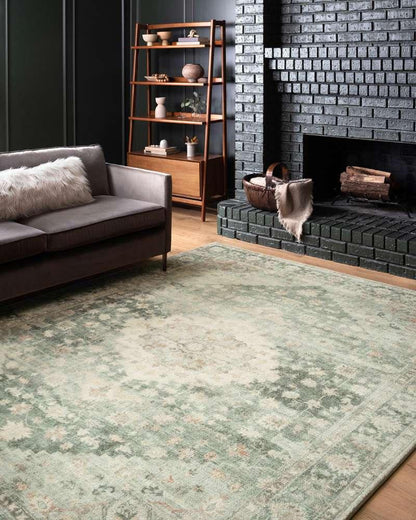 Loloi - Rosette Teal / Ivory 2-2in x 5 Accent Rug - ROSTROS-08TEIV2250 veiw 2