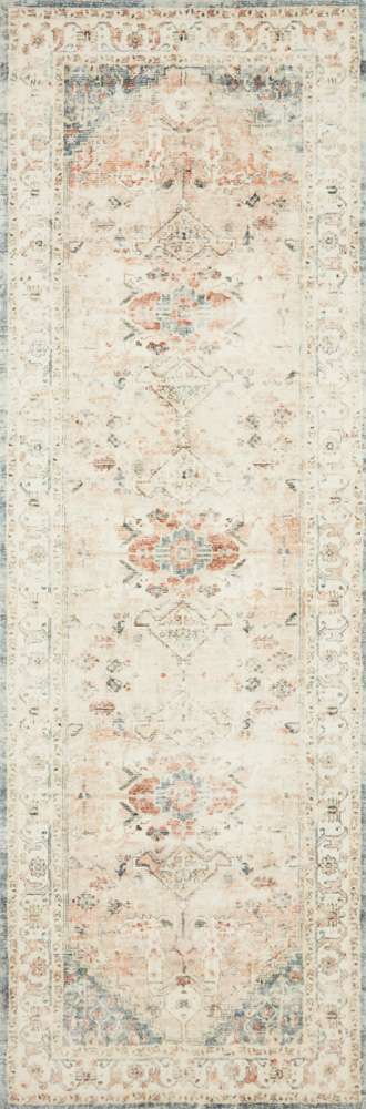 Loloi - Rosette Clay / Ivory 2-6in x 7-6in Runner Rug - ROSTROS-06CGIV2676 veiw 1