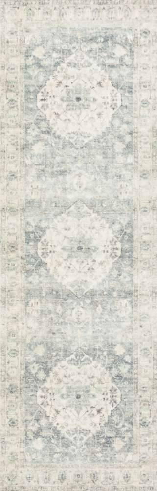 Loloi - Rosette Denim / Fog 2-6in x 7-6in Runner Rug - ROSTROS-07DEFG2676 veiw 1