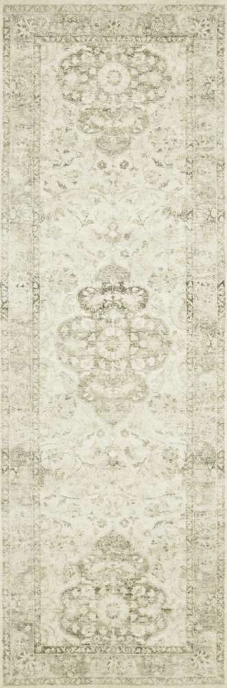 Loloi - Rosette Ivory / Silver 2-6in x 7-6in Runner Rug - ROSTROS-02IVSI2676 veiw 1