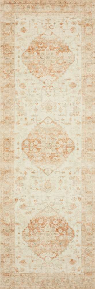 Loloi - Rosette Ivory / Terracotta 2-6in x 7-6in Runner Rug - ROSTROS-03IVTC2676 veiw 1