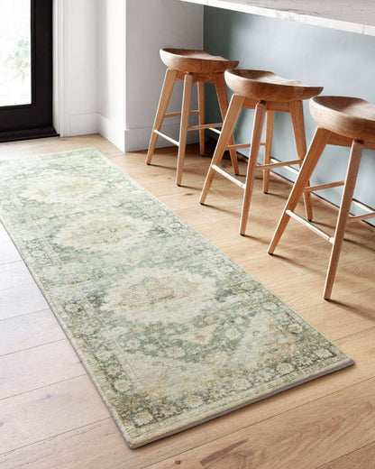 Loloi - Rosette Teal / Ivory 2-6in x 7-6in Runner Rug - ROSTROS-08TEIV2676 veiw 2