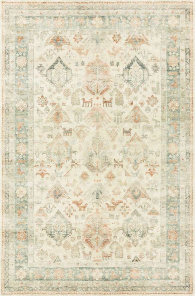 Loloi - Rosette Beige / Multi 3-3in x 5-3in Accent Rug - ROSTROS-01BEML3353 veiw 1