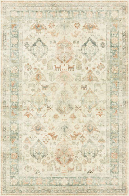 Loloi - Rosette Beige / Multi 3-3in x 5-3in Accent Rug - ROSTROS-01BEML3353 veiw 1