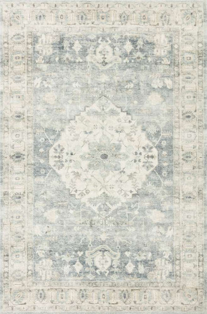 Loloi - Rosette Denim / Fog 5-0in x 7-6in Area Rug - ROSTROS-07DEFG5076 veiw 1