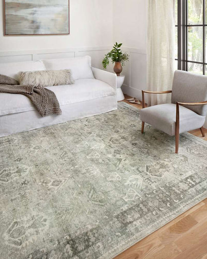 Loloi - Rosette Steel / Graphite 5-0in x 7-6in Area Rug - ROSTROS-04STGT5076 veiw 2