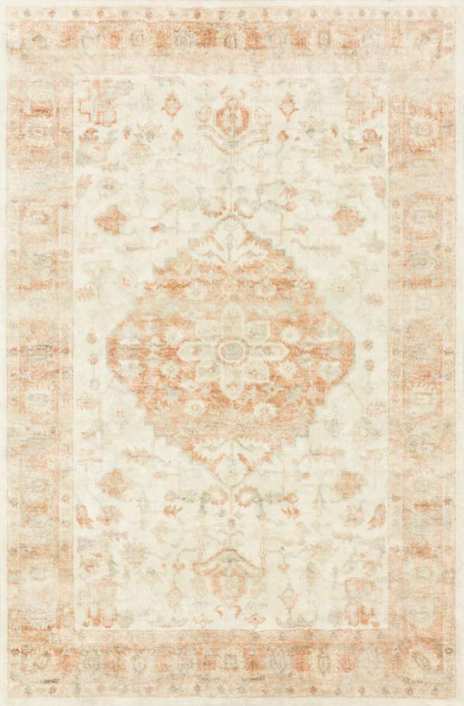 Loloi - Rosette Ivory / Terracotta 7-6in x 9-6in Area Rug - ROSTROS-03IVTC7696 veiw 1