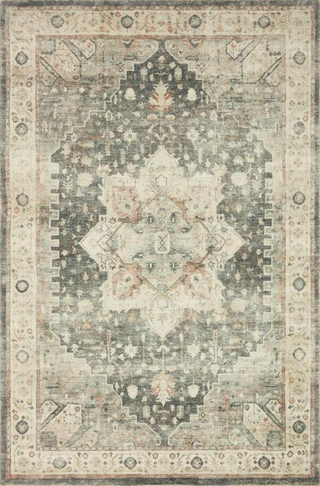 Loloi - Rosette Slate / Ivory 7-6in x 9-6in Area Rug - ROSTROS-09SLIV7696 veiw 1