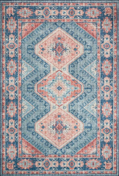 Loloi - Skye Turquoise / Terracotta 6-0in x 9-0in Area Rug - SKYESKY-03TQTC6090 veiw 1