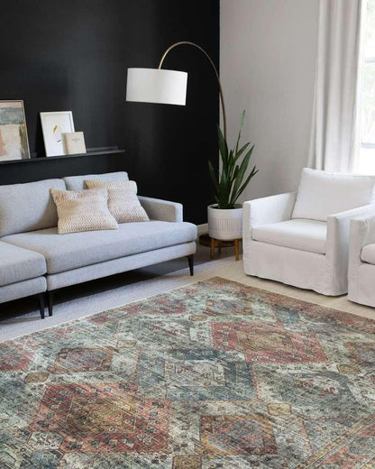 Loloi - Skye Apricot / Mist 7 x 9 Oval Area Rug - SKYESKY-06APMI790V veiw 2