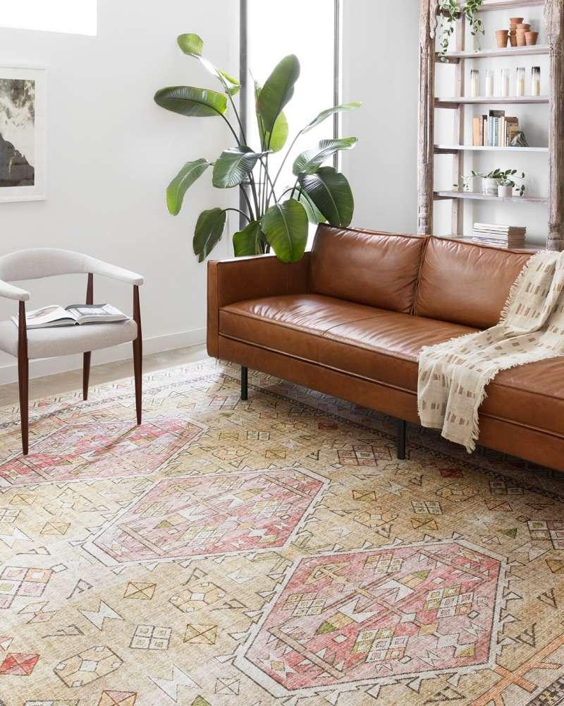 Loloi - Skye Gold / Blush 7 x 9 Oval Area Rug - SKYESKY-04GOBH790V veiw 2