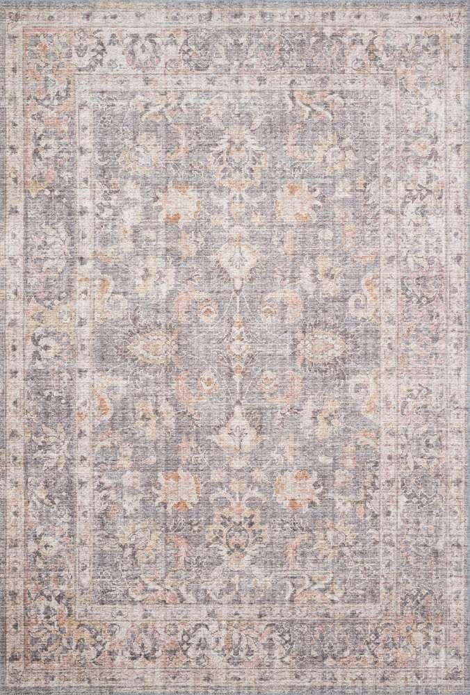 Loloi - Skye Grey / Apricot 7 x 9 Oval Area Rug - SKYESKY-01GYAP790V veiw 1
