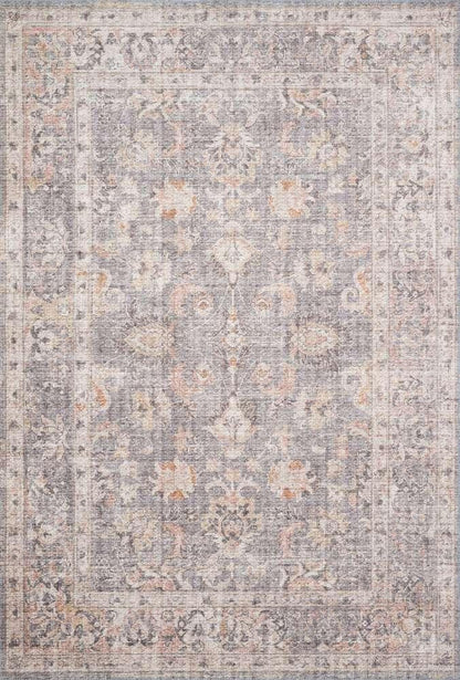 Loloi - Skye Grey / Apricot 7 x 9 Oval Area Rug - SKYESKY-01GYAP790V veiw 1