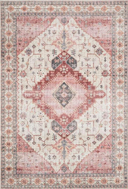 Loloi - Skye Ivory / Berry 7 x 9 Oval Area Rug - SKYESKY-02IVBY790V veiw 1
