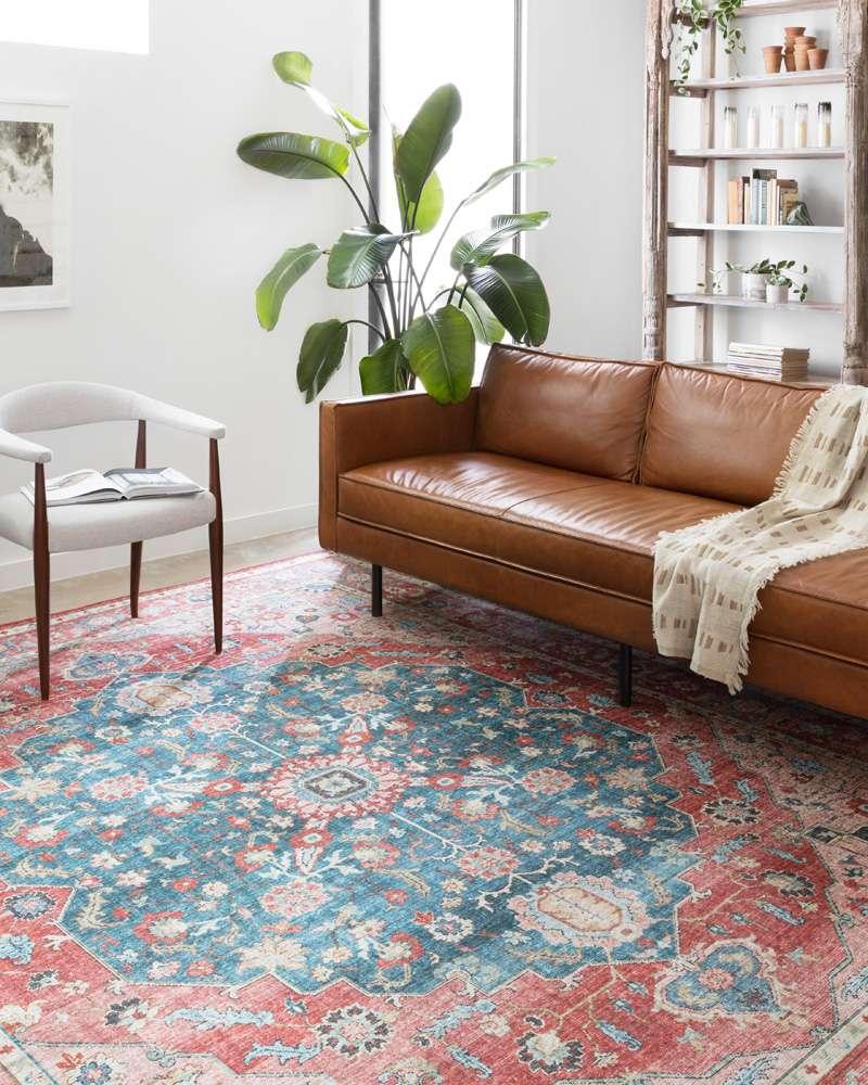 Loloi - Skye Brick / Ocean 9-0in x 12-0in Area Rug - SKYESKY-05BKOC90C0 veiw 2