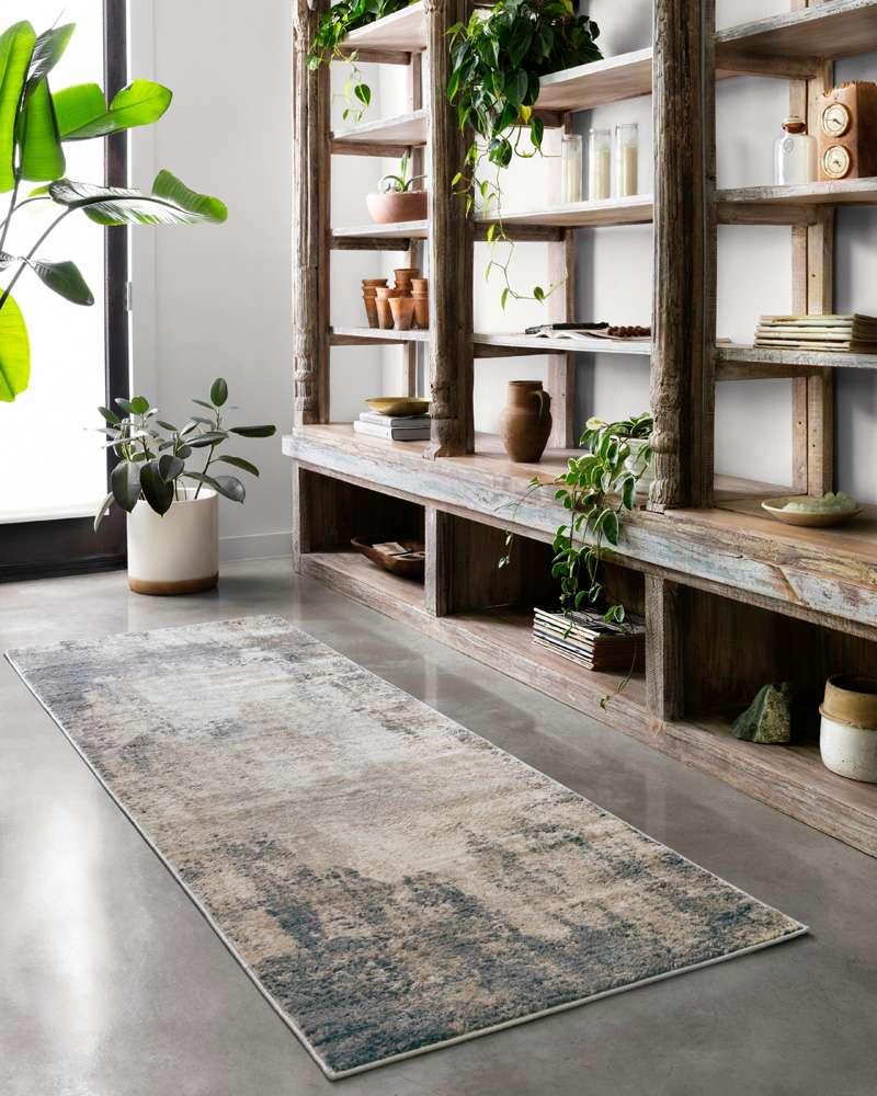 Loloi - Teagan Ivory / Mist 2-8in x 13 Runner Rug - TEAGTEA-08IVMI28D0 veiw 2