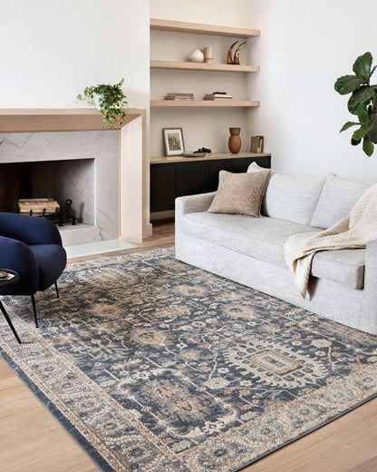 Loloi - Teagan Denim / Pebble 3-4in x 5-7in Accent Rug - TEAGTEA-03DEPP3457 veiw 3