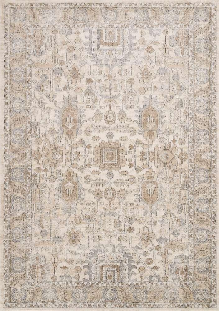 Loloi - Teagan Ivory / Sand 5-3in x 7-6in Area Rug - TEAGTEA-03IVSA5376 veiw 1
