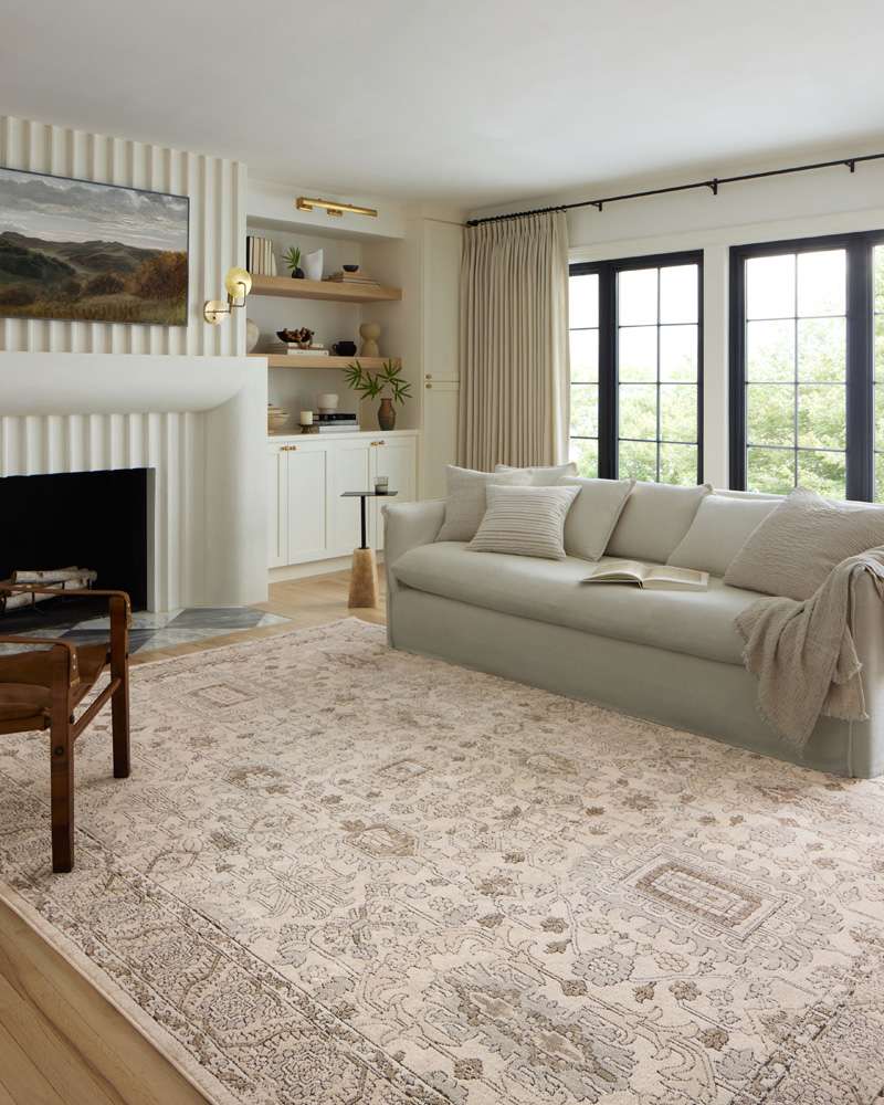 Loloi - Teagan Ivory / Sand 5-3in x 7-6in Area Rug - TEAGTEA-03IVSA5376 veiw 2