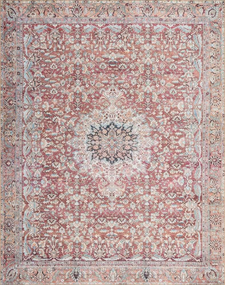 Loloi - Wynter Tomato / Teal 18in x 18in Sample Rug - WYNTWYN-05TMTE160S veiw 1